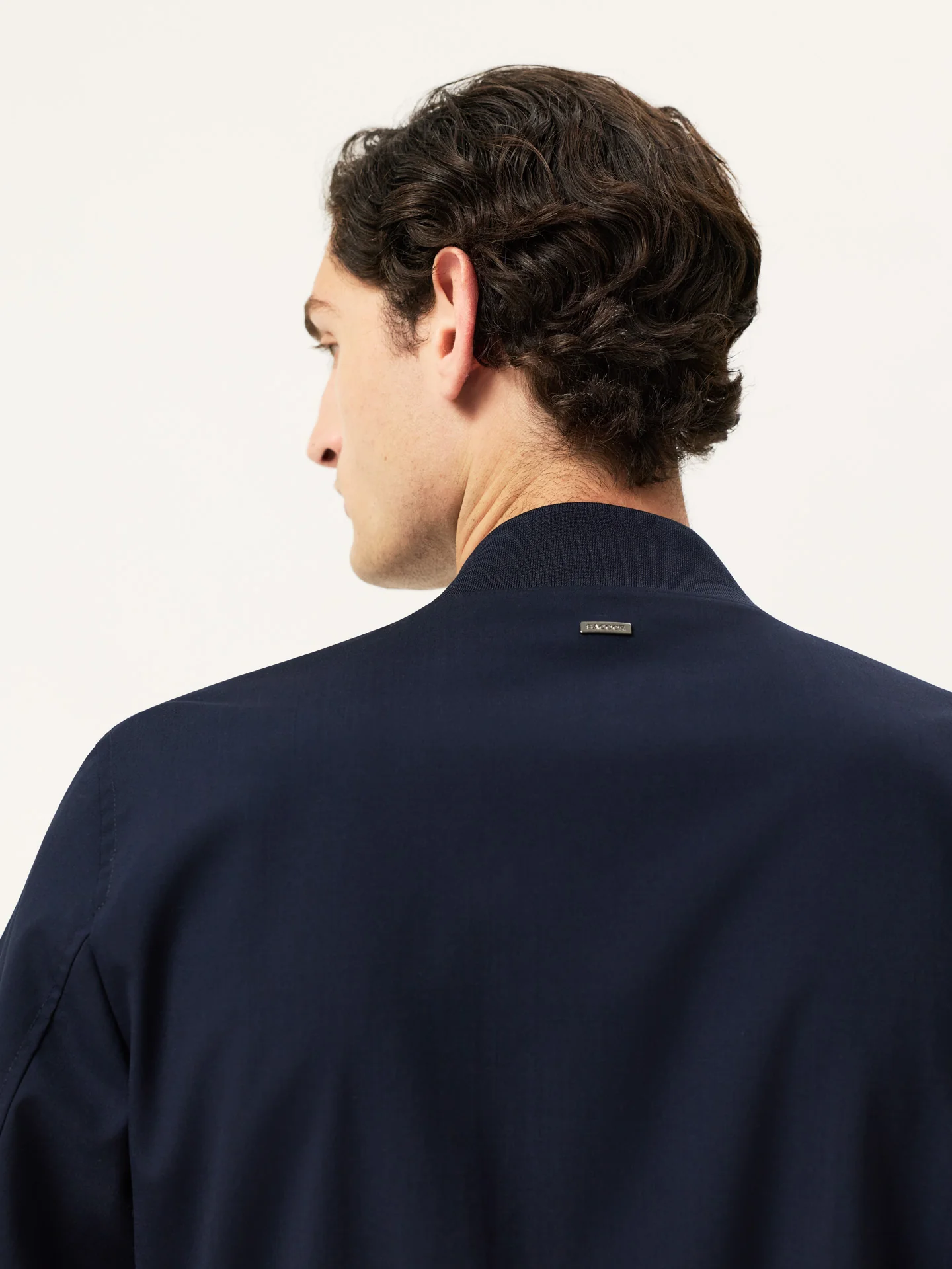 Casaco Bomber em Lã com Gola em Malha - Image 6