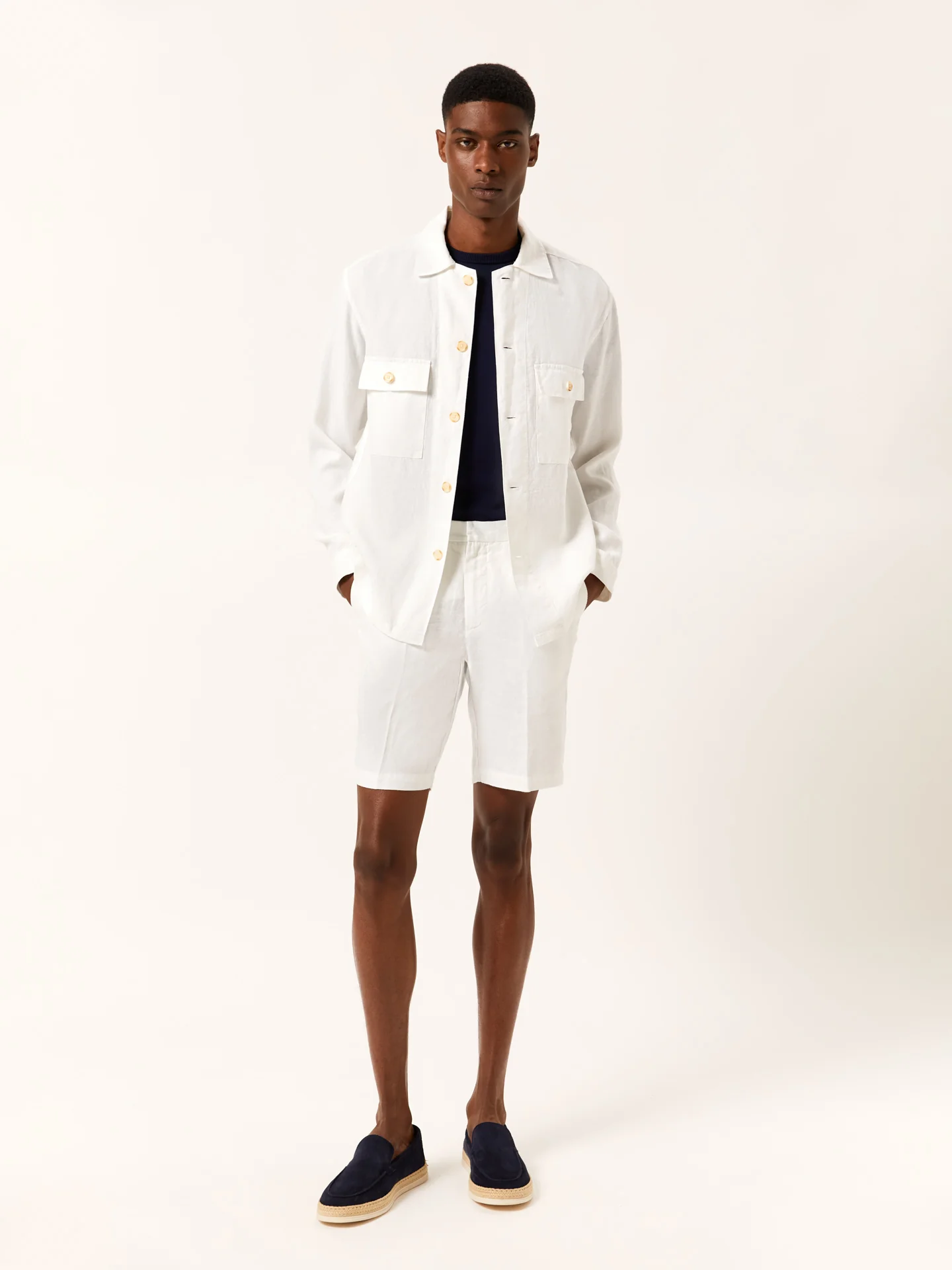 Overshirt relaxed fit de puro linho - Image 10