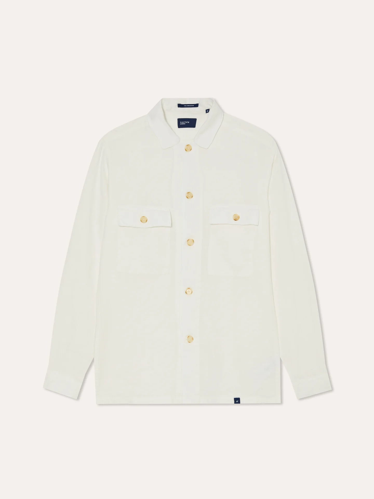 Overshirt relaxed fit de puro linho - Image 11