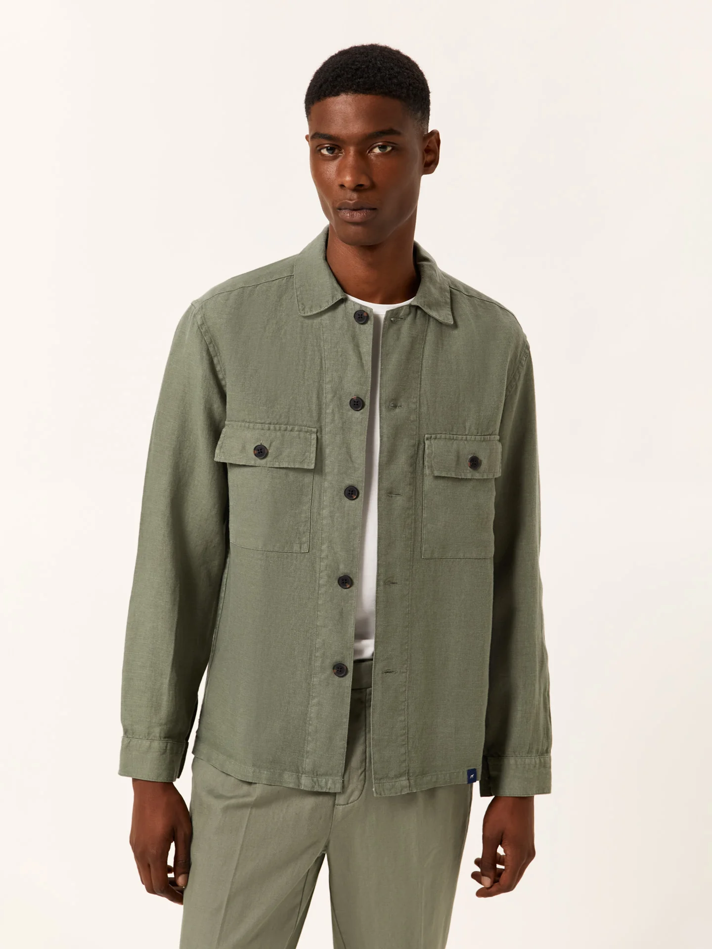 Overshirt relaxed fit de puro linho - Image 13