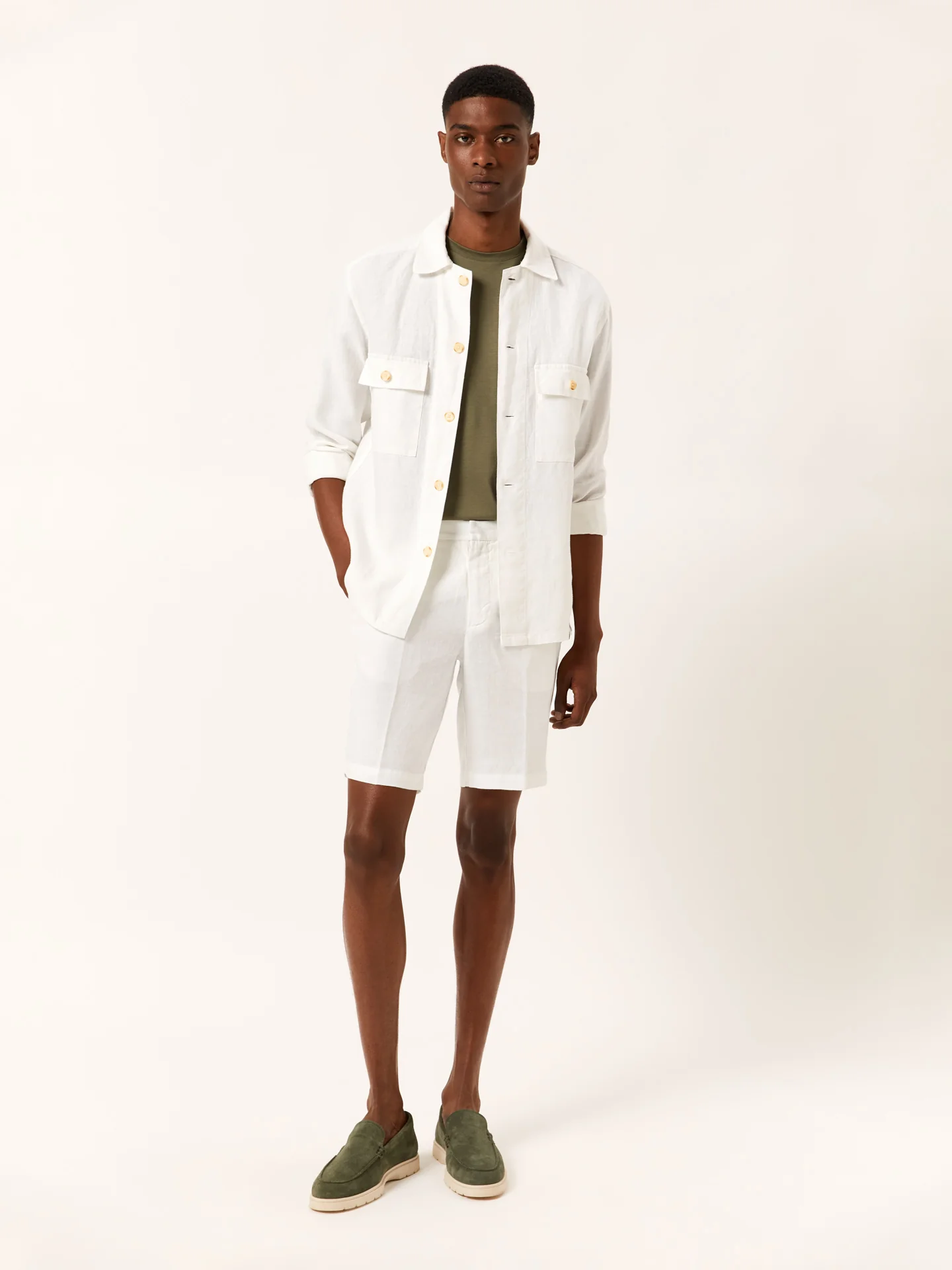 Overshirt relaxed fit de puro linho - Image 6