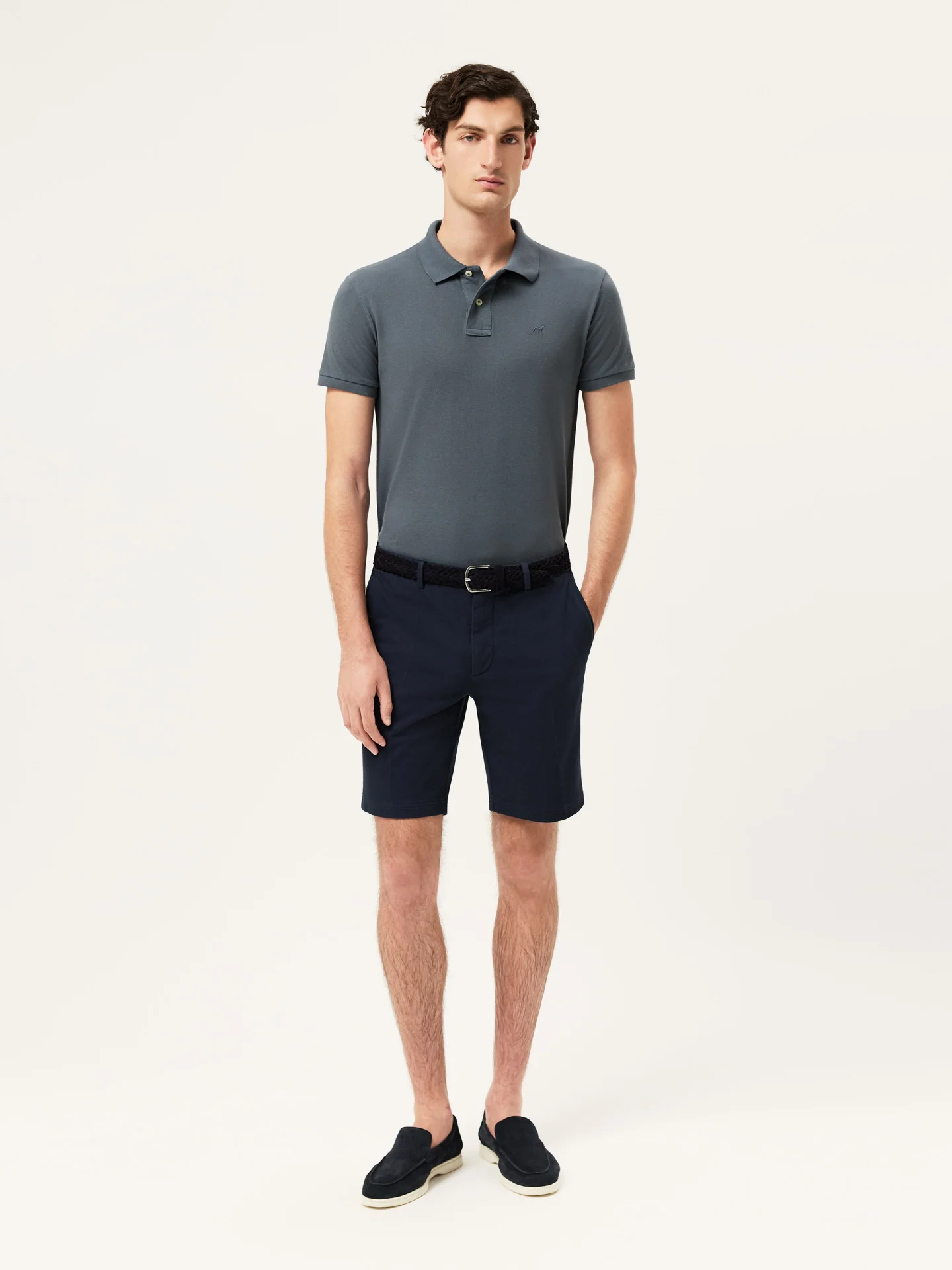 Polo slim fit em piqué da edição garment dye - Image 13