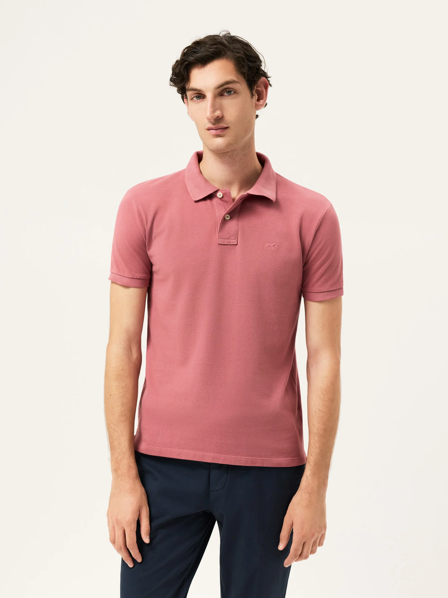 Polo slim fit em piqué da edição garment dye - Image 3