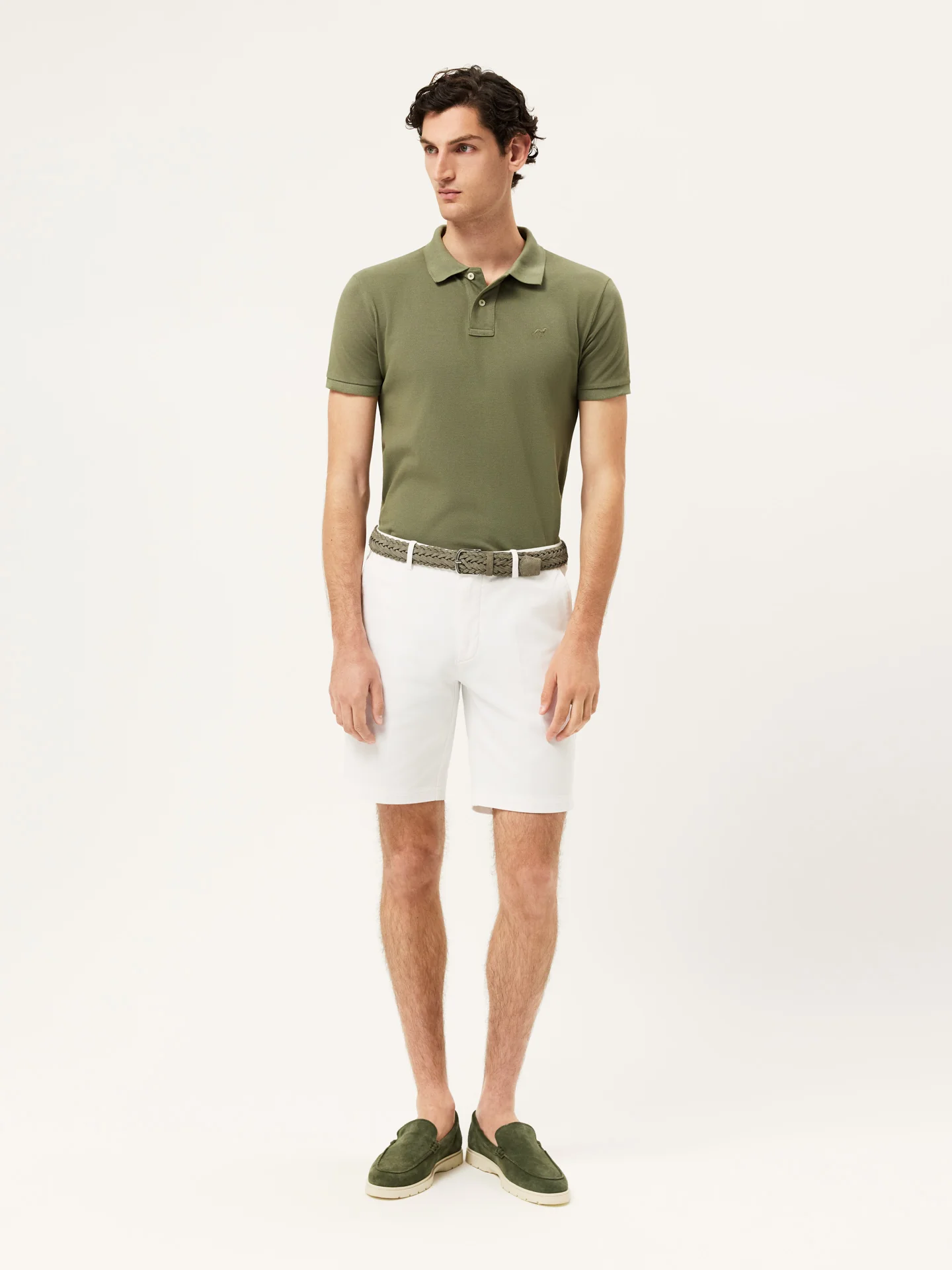 Polo slim fit em piqué da edição garment dye - Image 5