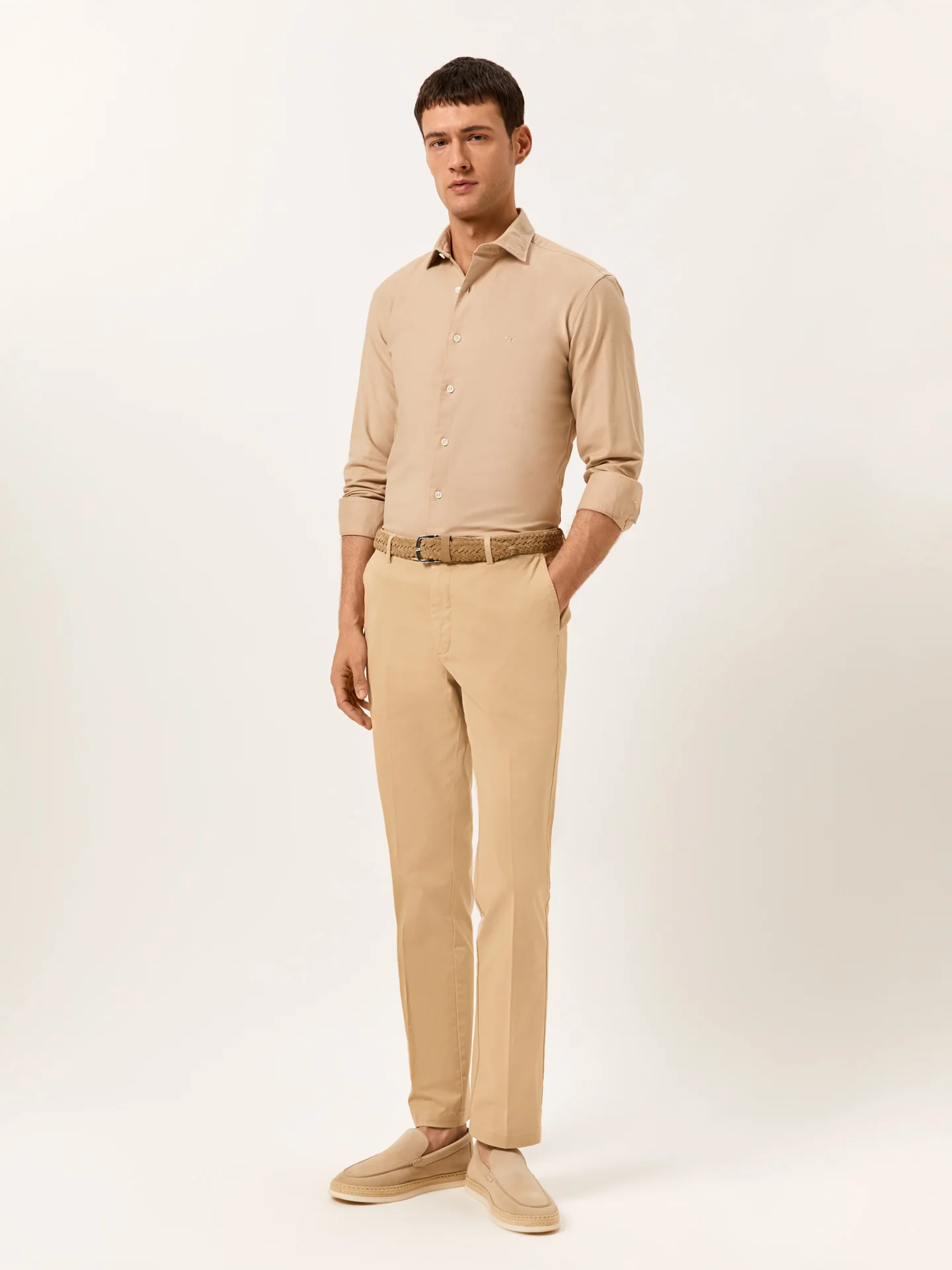 Regular Fit Calças Casuais em Algodão Comfort - Image 5