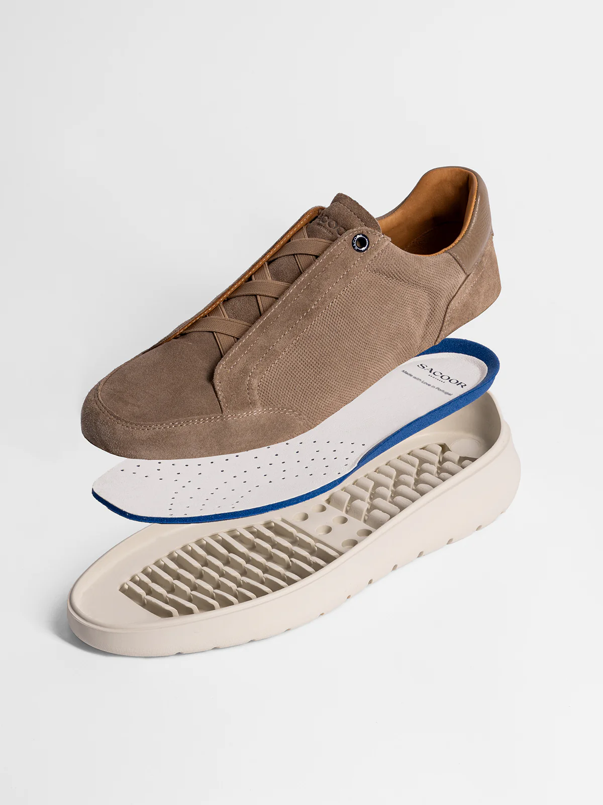 Sapatilhas Casuais em Pele Premium com Fecho Elástico - Image 3