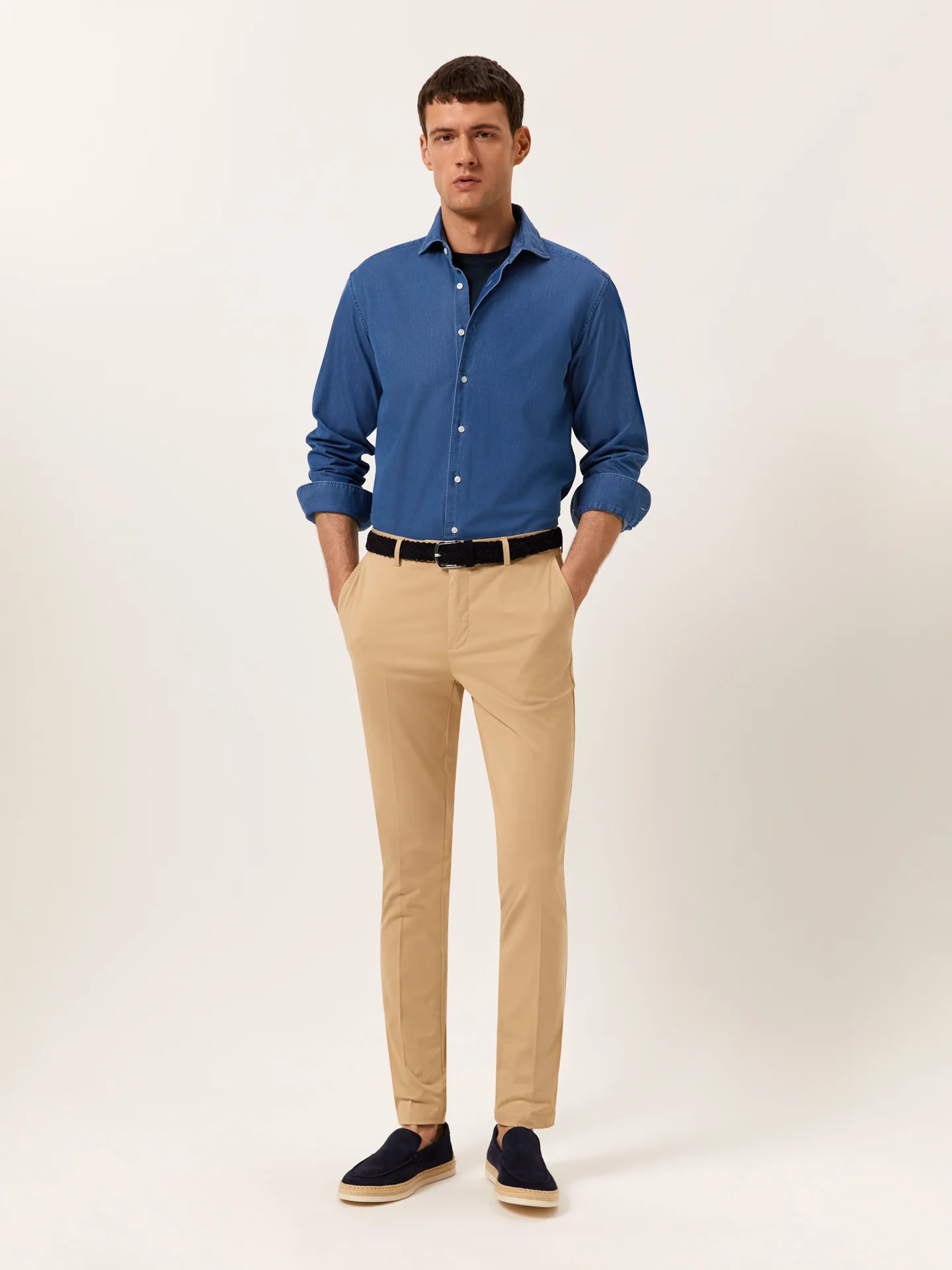 Slim Fit Calças Casuais em Algodão Comfort - Image 5