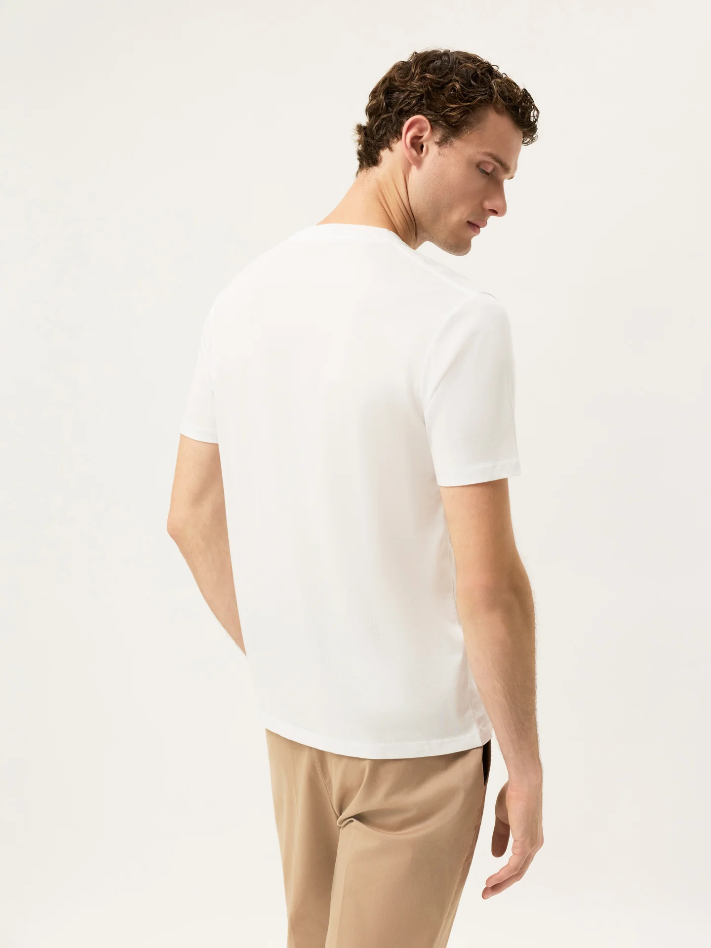 T-shirt de Algodão Líquido com Etiqueta Flag - Image 11