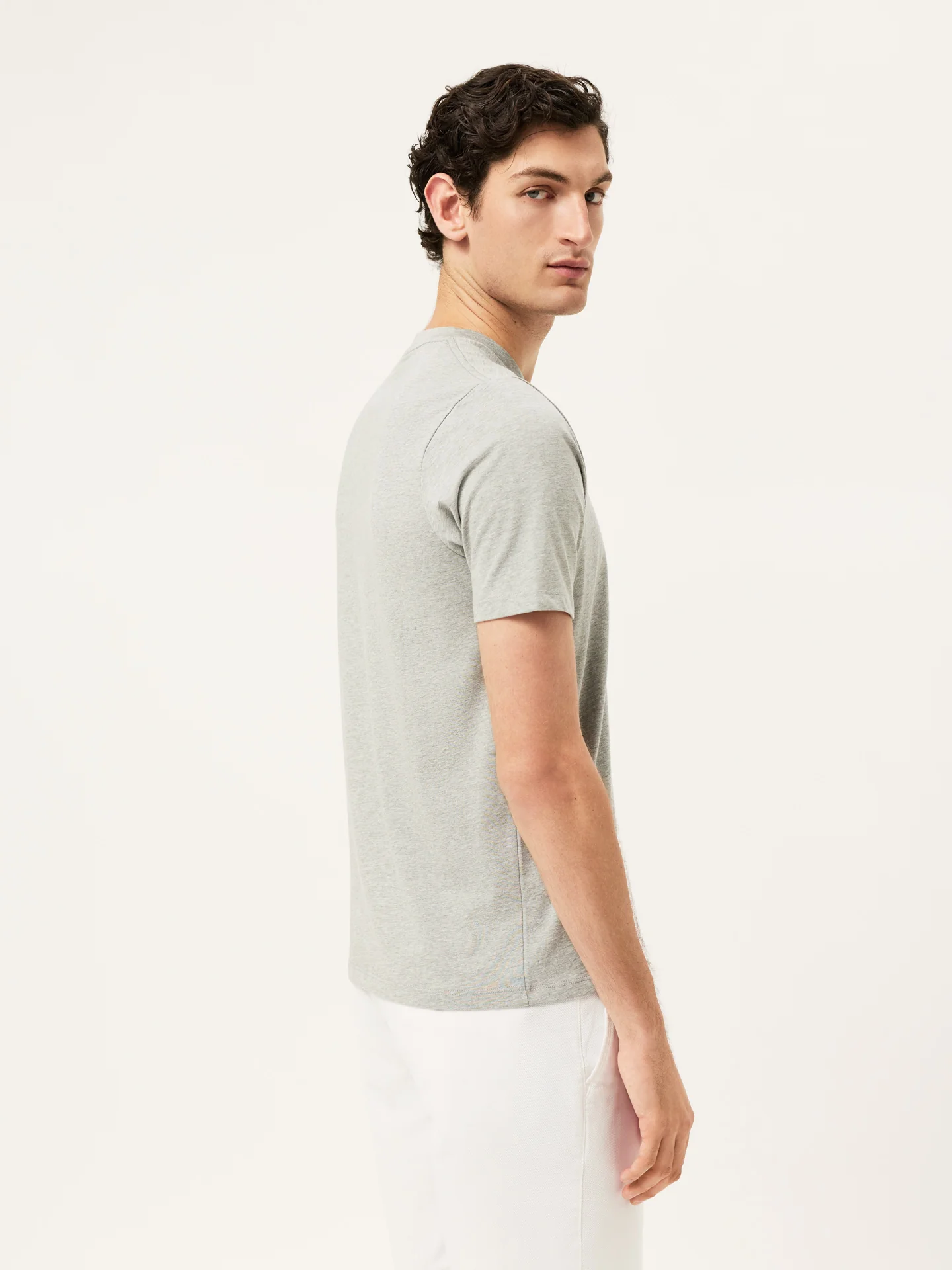 T-shirt de Algodão Líquido com Etiqueta Flag - Image 7