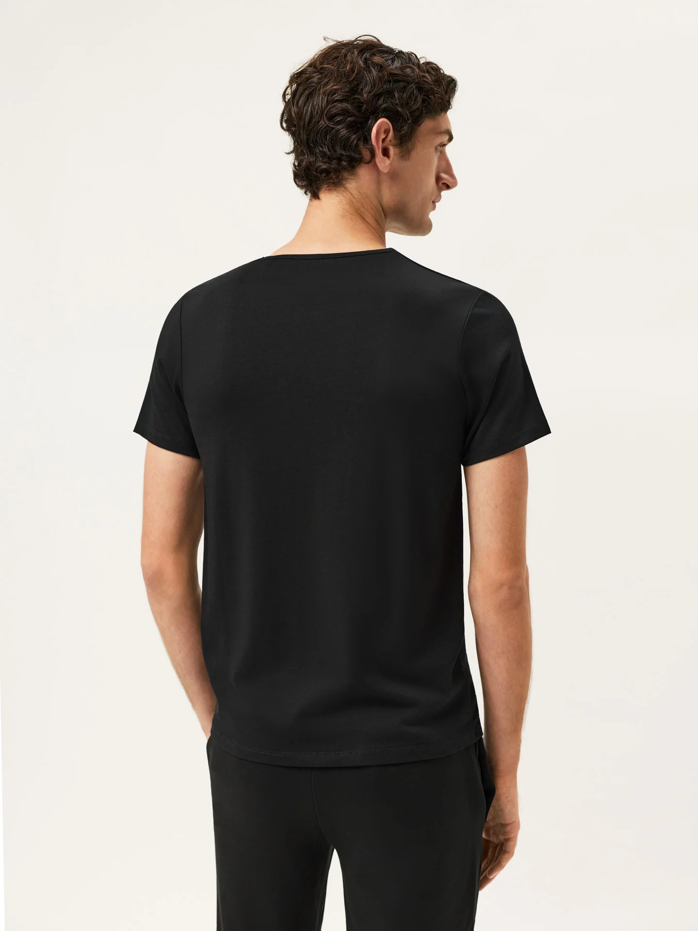 T-shirt em Algodão Lyocell Mercerizado com Logo na Manga - Image 3