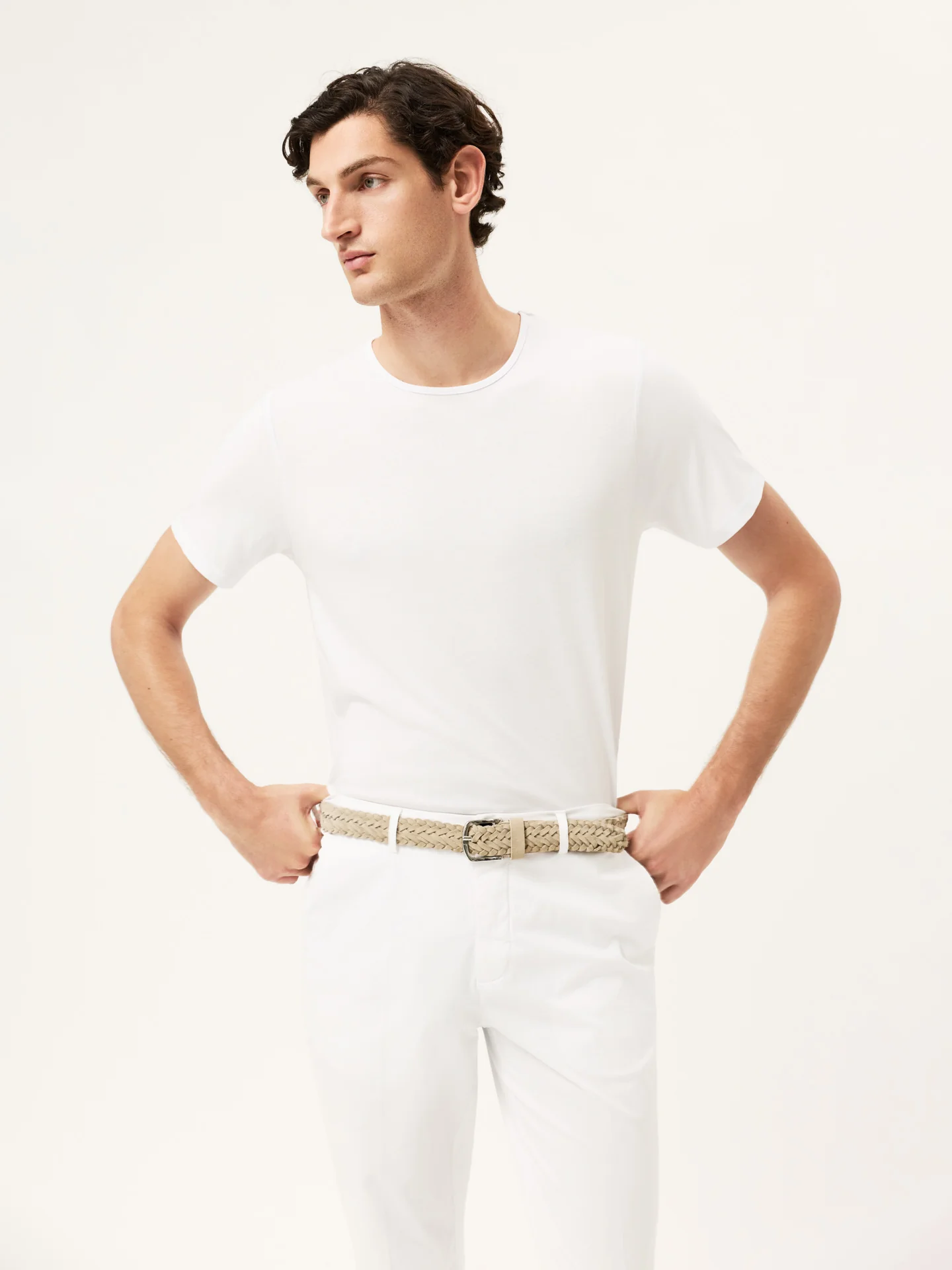 T-shirt em Algodão Lyocell Mercerizado com Logo na Manga - Image 4