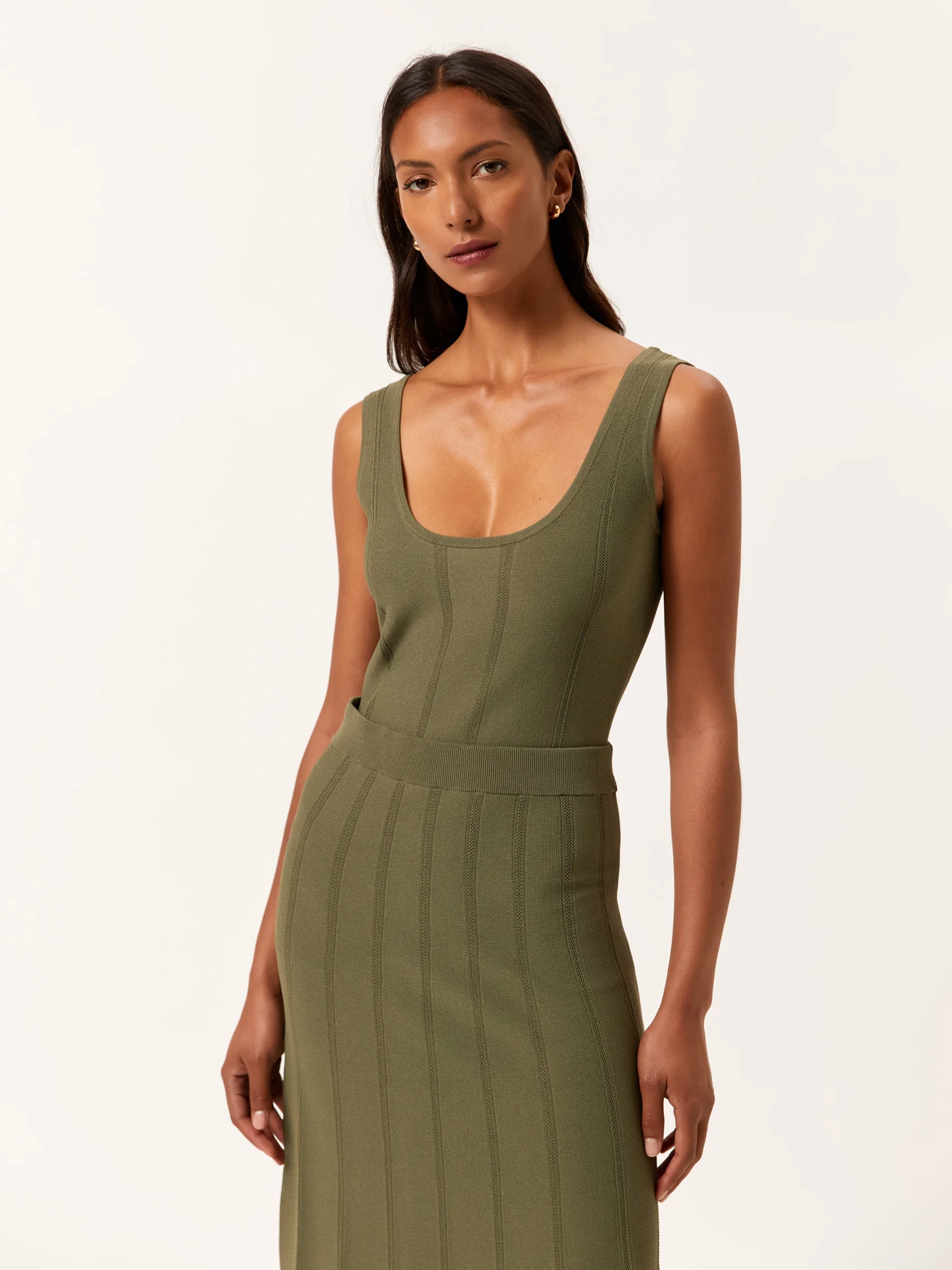 Tank Top com riscas de malha Ajour em Viscose e Nylon - Image 6