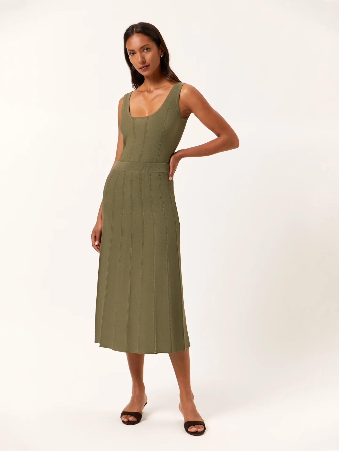 Tank Top com riscas de malha Ajour em Viscose e Nylon - Image 7