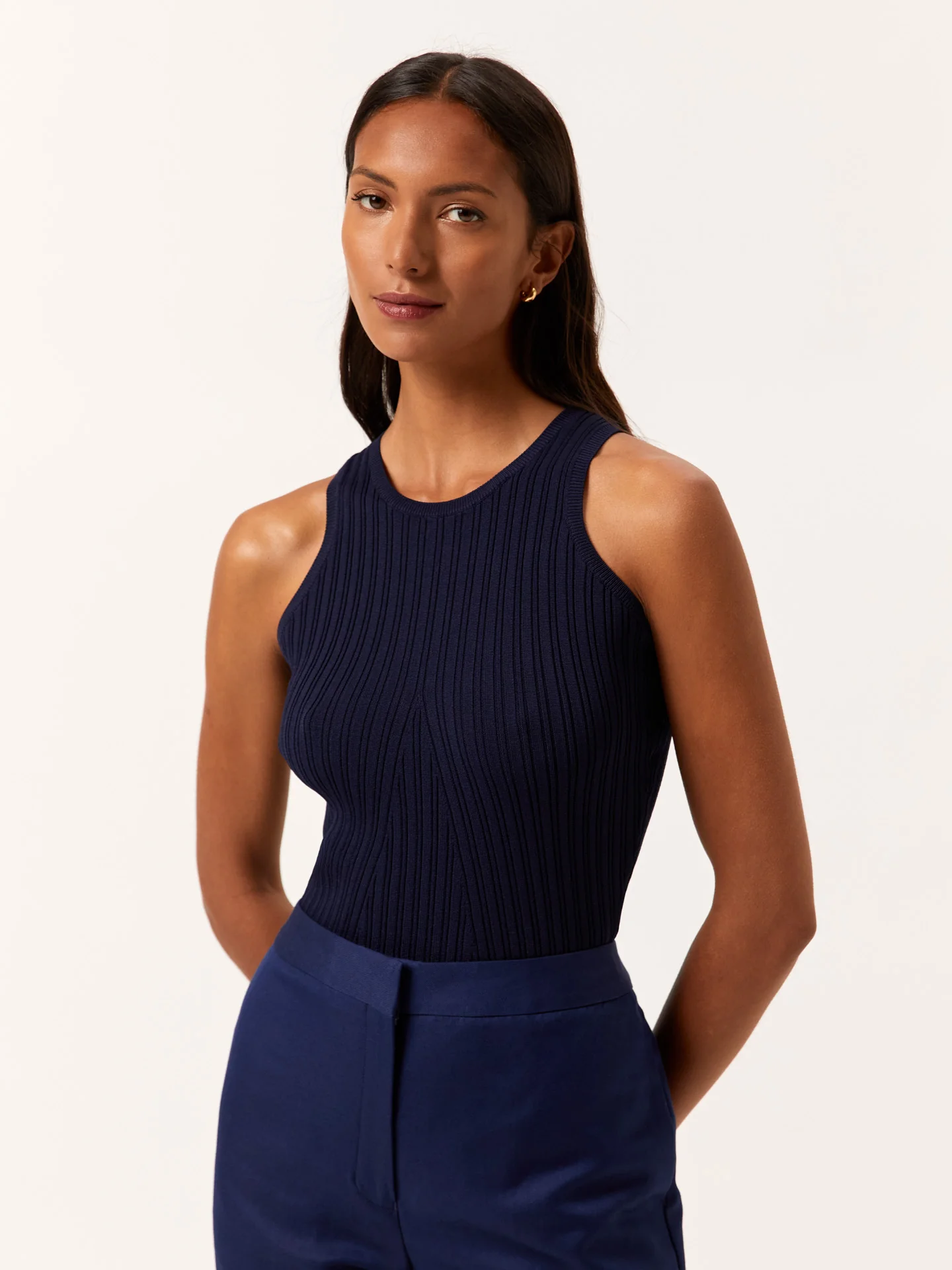 Tank Top de rib em mistura de Viscose e Nylon - Image 7